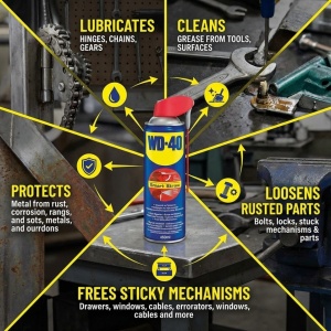 WD-40 Spray Multifuncțional – Lubrifiant, Degripant și Protecție Anticorozivă, 450m - Img 2