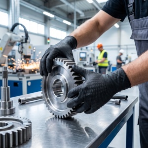 Mănuși de Protecție din Nitril Negru Extra Grip, Mercator, Mărimea L, 50 bucăți - Img 6