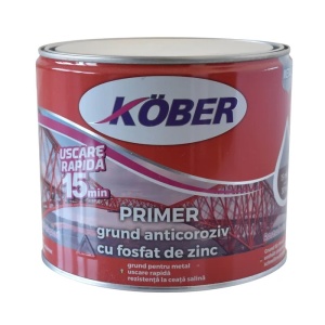 Grund gri anticoroziv cu fosfat de Zinc, Kober, 2,5 l