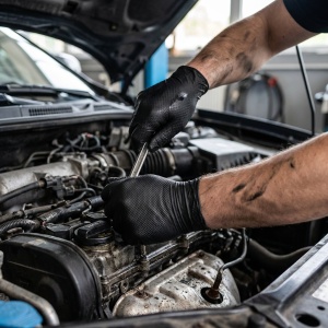 Mănuși de Protecție din Nitril Negru Extra Grip, Mercator, Mărimea L, 50 bucăți - Img 3