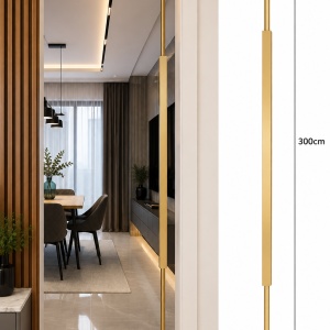 Separator decorativ metalic pentru cameră – coloană pentru compartimentare și intimitate - Img 2