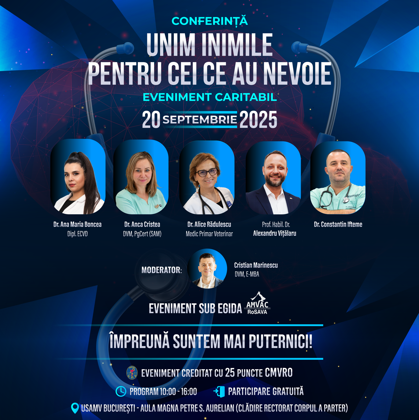 „Unim INIMILE pentru cei ce au nevoie” – conferința caritabilă a toamnei pentru comunitatea veterinară