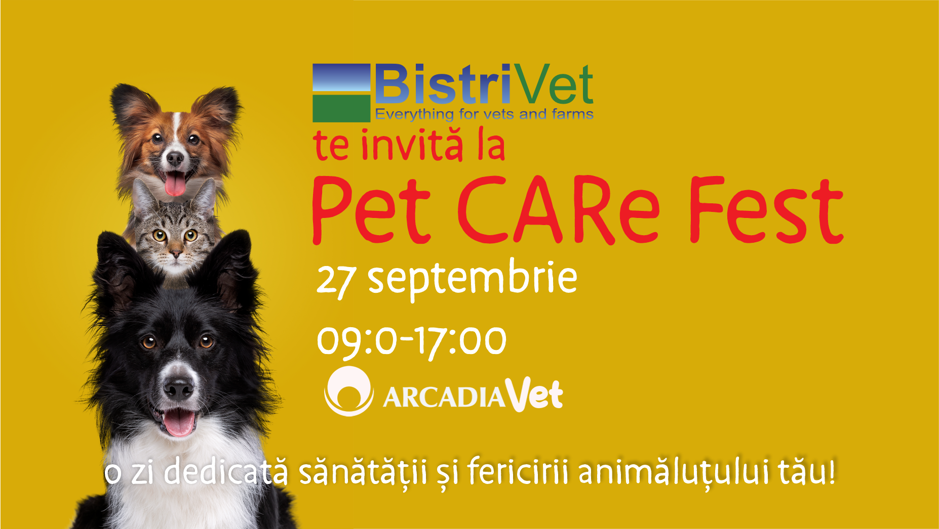 BistriVet te invită la Pet Care Fest – o zi dedicată sănătății și fericirii animăluțului tău!