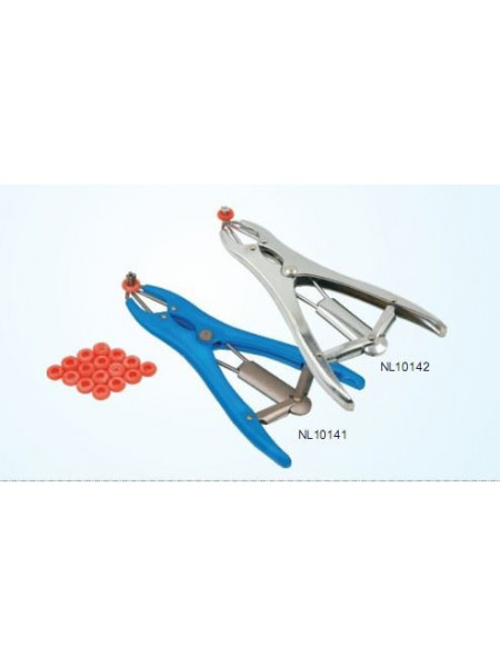 Cleste inox de aplicat inele din cauciuc