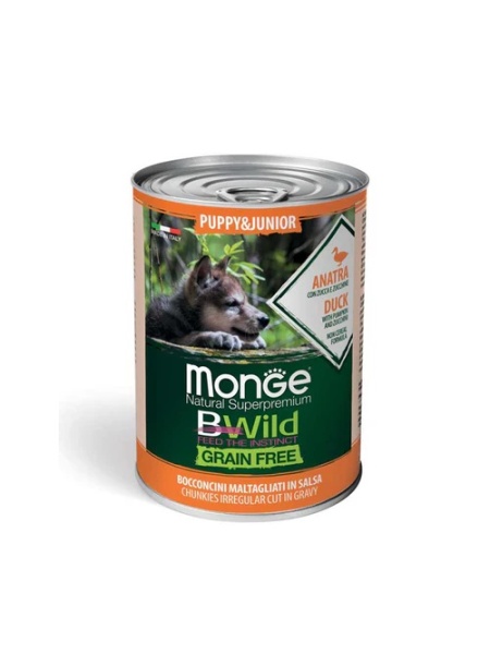 2607 MONGE D BWILD GF C-CHUNKS PUPPY/JUN-DUCK PUMP&ZUC 400GR