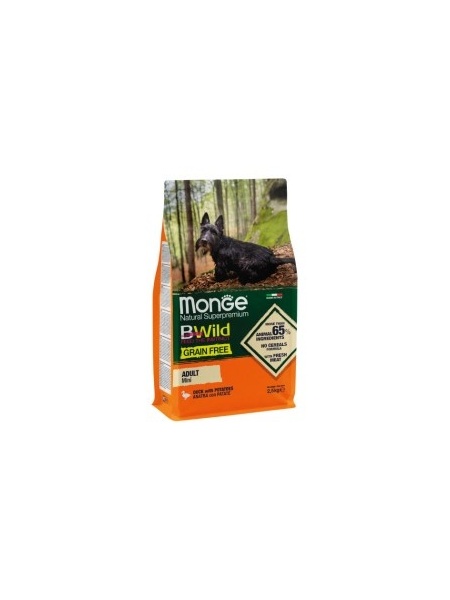 4732 MONGE D BWILD GF C-CHUNKS DUCK&POTATOES 2,5KG