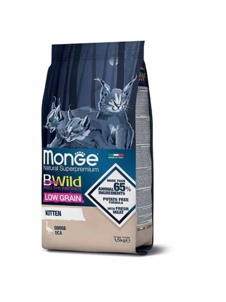 2041 MONGE C BWILD LOW GRAIN GOOSE-KITTEN 1,5KG