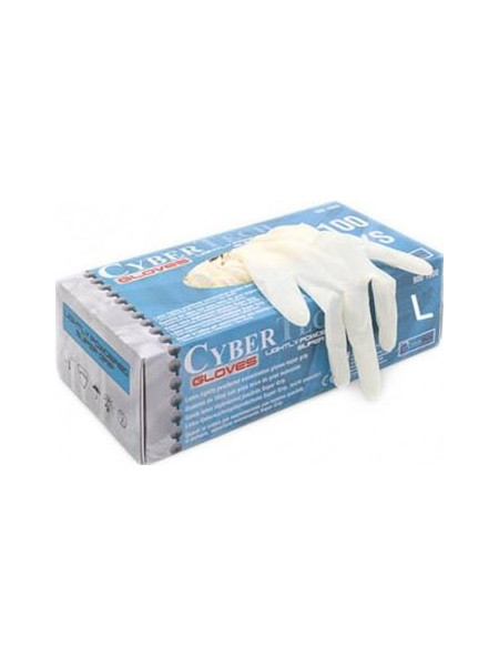Manusi ex. latex Cyber Supergrip pudrate 100 buc L