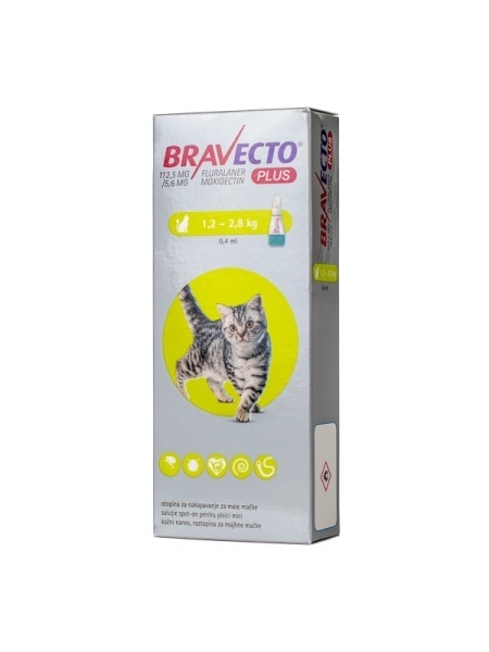 BRAVECTO PLUS FOR CAT 112.5 MG 1X1 PIP