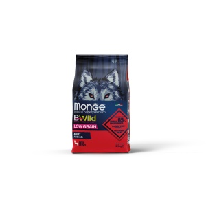 MONGE BWILD HRANA USCATA PENTRU CAINI ADULTI DE TOATE TALIILE, LOW GRAIN, CERB 2,5 KG - 1983
