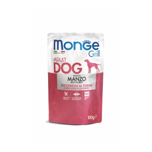 MONGE HRANA UMEDA PENTRU CAINI, VITA, BUCATI IN SOS 100 G - 3154
