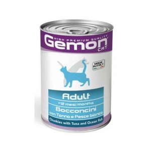GEMON HRANA UMEDA PENTRU PISICI STERILIZATE, TON SI PESTE OCEANIC, BUCATI IN SOS 415 G - 0742
