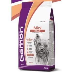 GEMON HRANA USCATA PENTRU CAINI ADULTI DE TALIE MICA, SOMON SI OREZ 3 KG - 6067