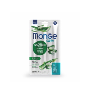 MONGE GIFT RECOMPENSE PENTRU CAINI, SKIN SUPPORT, SOMON SI ALOE VERA, STICKS 45 G - 5434