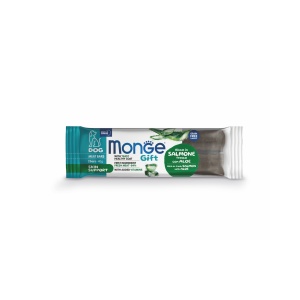 MONGE GIFT RECOMPENSE PENTRU CAINI, SKIN SUPPORT, SOMON SI ALOE VERA, MEAT BARS 40 G - 5526