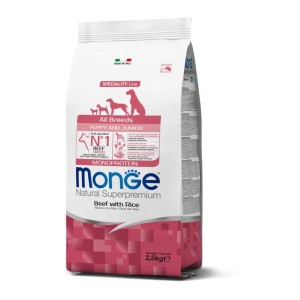 MONGE HRANA USCATA PENTRU CAINI PUI, VITA SI OREZ 2,5 KG - 1372