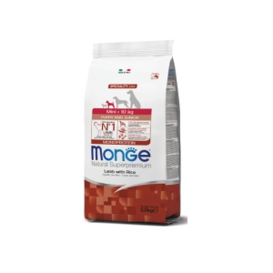 MONGE HRANA USCATA PENTRU CATEI PUPPY&JUNIOR, MINI, MIEL SI OREZ, 2.5 KG - 1152