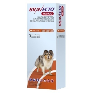 BRAVECTO TRIUNO 100 MG 3X1 TAB (5-10 KG)