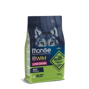 MONGE BWILD HRANA USCATA PENTRU CAINI ADULTI DE TOATE TALIILE, LOW GRAIN, MISTRET 2,5 KG - 1990