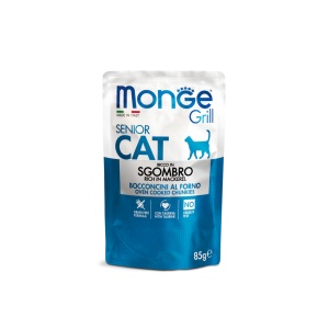 MONGE HRANA UMEDA PENTRU PISICI SENIOR, MACROU, BUCATI IN SOS 85 G - 3666