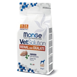 MONGE VETSOLUTION HRANA USCATA PENTRU CAINI, RENAL & OXALATE 2 KG - 1139