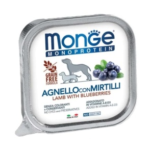 4359 MONGE D SPREM MPROT FRUITS PATE LAMB BLUEBERRIES 150GR - Img 2