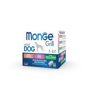 7503 MONGE D SPREM MBOX ADULT SALMON,PORK,LAMB VEG 12X100 GR