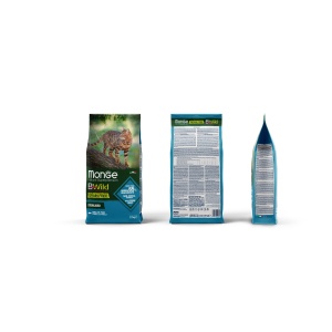 MONGE BWILD HRANA USCATA FARA CEREALE PENTRU PISICI STERILIZATE, TON SI MAZARE 1,5 KG - 2089 - Img 2
