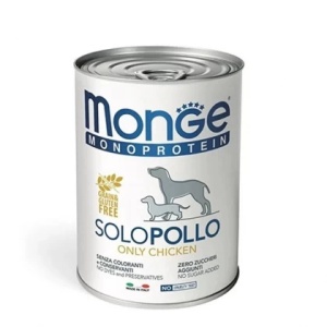 MONGE HRANA UMEDA MONOPROTEICA PENTRU CAINI, PUI 100%, PATE 400 G - 4212