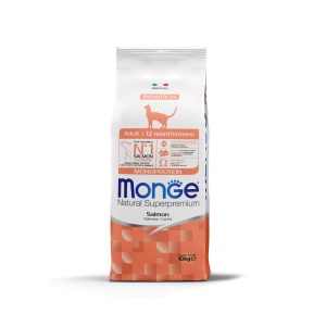 MONGE HRANA USCATA MONOPROTEICA PENTRU PISICI ADULTE, SOMON 10 KG - 5142