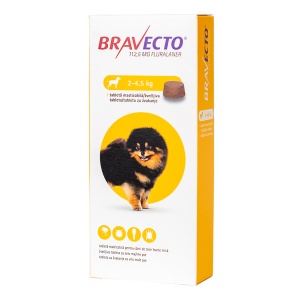 Bravecto 112.5 mg x 1 tbl-2-4.5 kg pentru caini