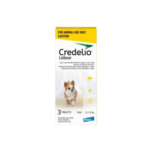CREDELIO 56.25MG CAINI 1.3-2.5KG 3 TABLETE GALBEN