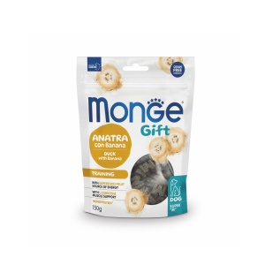 MONGE GIFT RECOMPENSE PENTRU CAINI, TRAINING, RATA SI BANANA 150 G - 5748