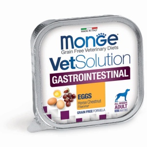 MONGE VETSOLUTION HRANA UMEDA PENTRU CAINI, GASTROINTESTINAL, PATE 150 G - 4519