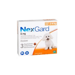 NEXGARD DOG S 11 MG 2-4 KG X 3 COMPRIMATE MASTICABILE