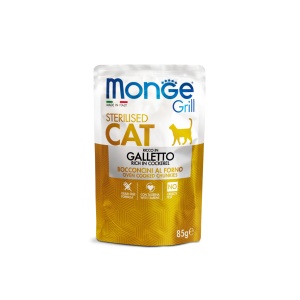 MONGE HRANA UMEDA PENTRU PISICI STERILIZATE, COCOS, BUCATI IN SOS 85 G - 3635