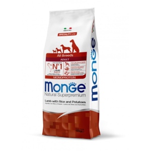 MONGE HRANA USCATA PENTRU CAINI ADULTI, MIEL, OREZ SI CARTOFI 12 KG - 1327