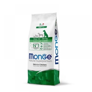MONGE HRANA USCATA PENTRU CAINI PUI SI JUNIOR DE TALIE MARE 12 KG - 1709