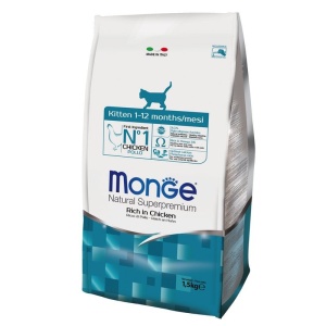 MONGE HRANĂ USCATĂ PENTRU PISOI, CU PUI, 1.5KG - 4879