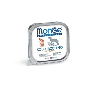 MONGE HRANA UMEDA MONOPROTEICA PENTRU CAINI, CURCAN 100%, PATE 150 G - 4144