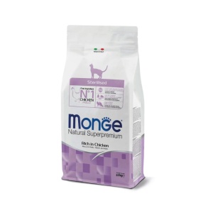 MONGE HRANĂ USCATĂ PENTRU PISICI STERILIZATE, CU PUI, 10 KG - 6267
