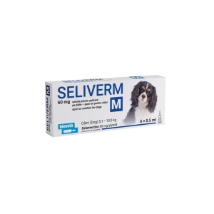 SELIVERM 60 MG FOR DOG M 5.1-10 KG 6 PCS *0.5 ML/CUTIE