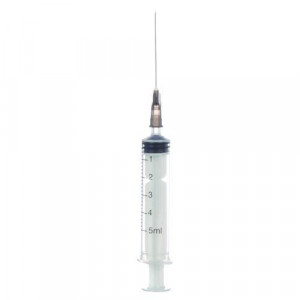 Seringa 5 ml cu ac 22G (3 CP) – 100 bucăți, UF
