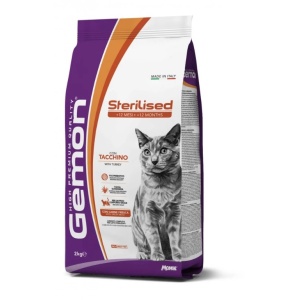 GEMON HRANA USCATA PENTRU PISICI STERILIZATE, CURCAN 2 KG - 7172