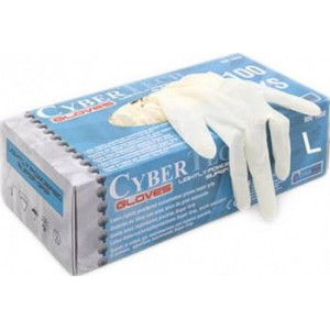 Manusi ex. latex Cyber Supergrip pudrate 100 buc L
