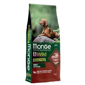 MONGE BWILD HRANA USCATA FARA CEREALE PENTRU CAINI, MIEL, CARTOFI SI MAZARE 12 KG - 1730