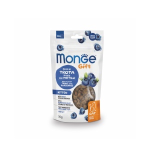 MONGE GIFT RECOMPENSE PENTRU PISICI PUI, PASTRAV SI AFINE, MEAT MINIS 50 G - 5151