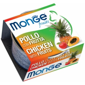 MONGE HRANA UMEDA PENTRU PISICI, PUI SI FRUCTE 80 G - 3376