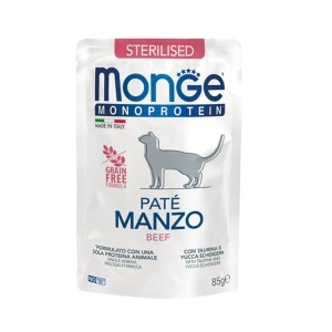MONGE HRANA UMEDA PENTRU PISICI STERILIZATE, VITA, PATE 85 G - 3741