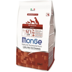 MONGE HRANA USCATA PENTRU CAINI ADULTI DE TOATE TALIILE, MIEL, OREZ SI CARTOFI 15 KG - 6354